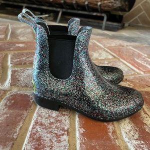Chelsea sparkly rain boots
